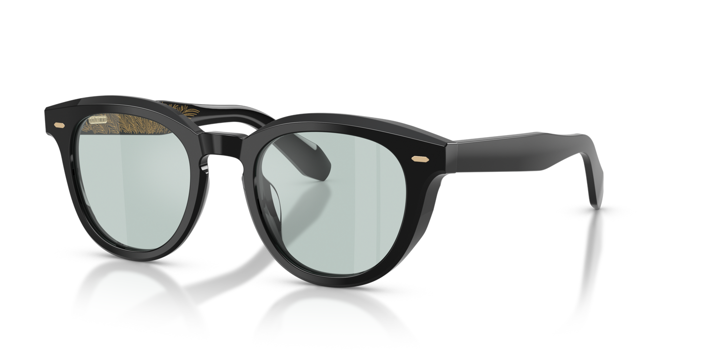 Oliver Peoples N.05 Gold Leaf with Black frame - Image Side Shield Aesthetic