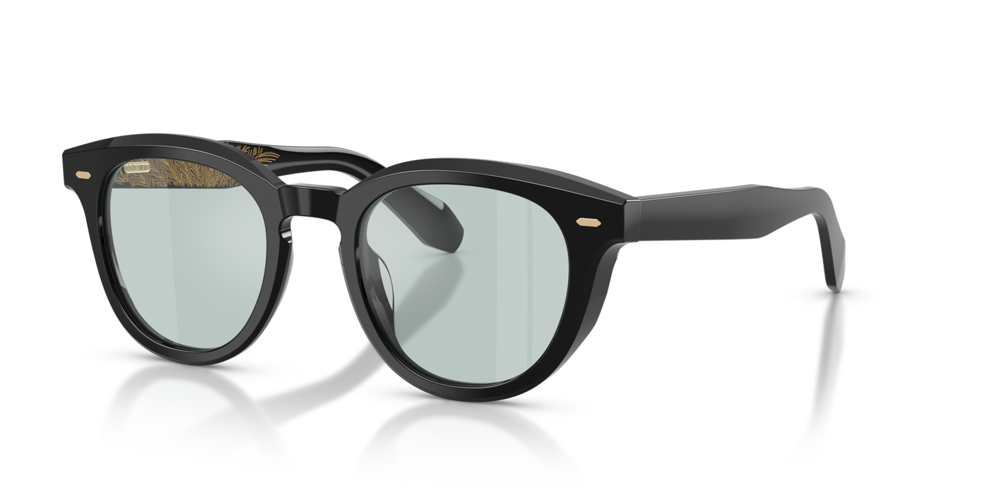 Oliver Peoples N.05 Gold Leaf mit Schwarz Gestell - Bild SEITENSCHUTZ-DESIGN