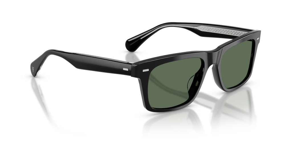 Oliver Peoples R-16 con montatura Nero e lenti  Verde - L'immagine 3