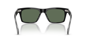 Oliver Peoples R-16 con montatura Nero e lenti  Verde - L'immagine 5