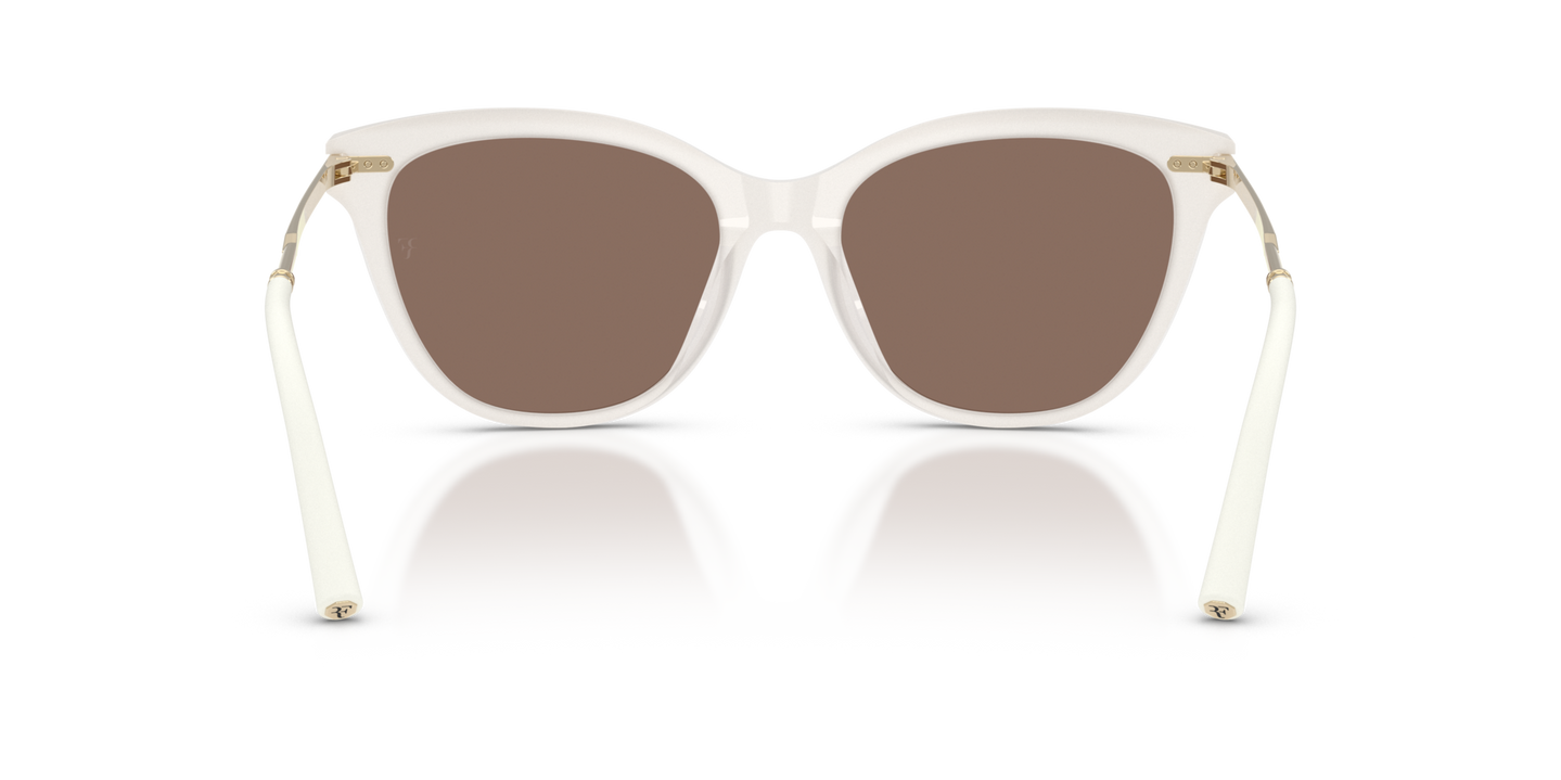 Oliver Peoples Mrs. Federer with Warm White frame and Brown lenses - Image Nosepads