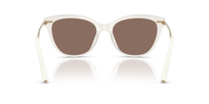 Oliver Peoples Mrs. Federer con montatura Bianco Caldo e lenti  Marrone - L'immagine 5