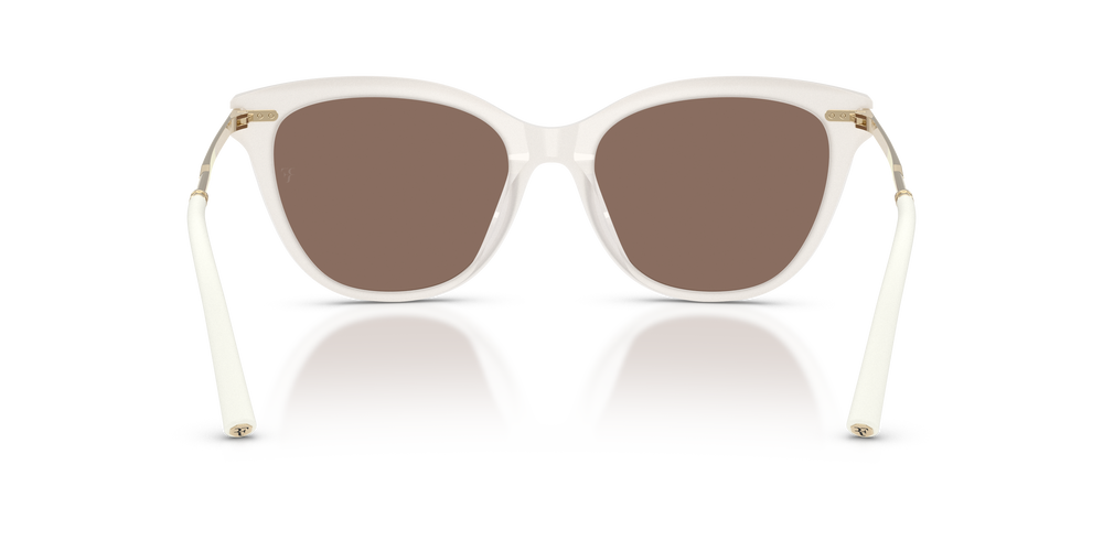Oliver Peoples Mrs. Federer con montatura Bianco Caldo e lenti  Marrone - L'immagine 5