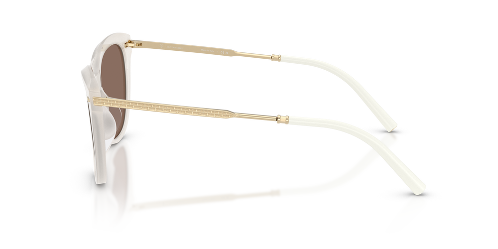 Oliver Peoples Mrs. Federer con montatura Bianco Caldo e lenti  Marrone - L'immagine 4