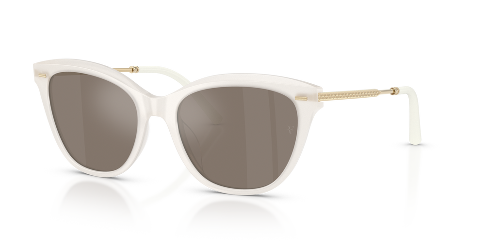 Sie Oliver Peoples Mrs. Federer mit Weiß warm Gestell und Braun Gläsern - bild 1