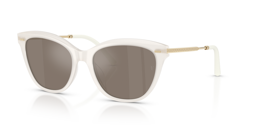 Sie Oliver Peoples Mrs. Federer mit Weiß warm Gestell und Braun Gläsern - Bild 3