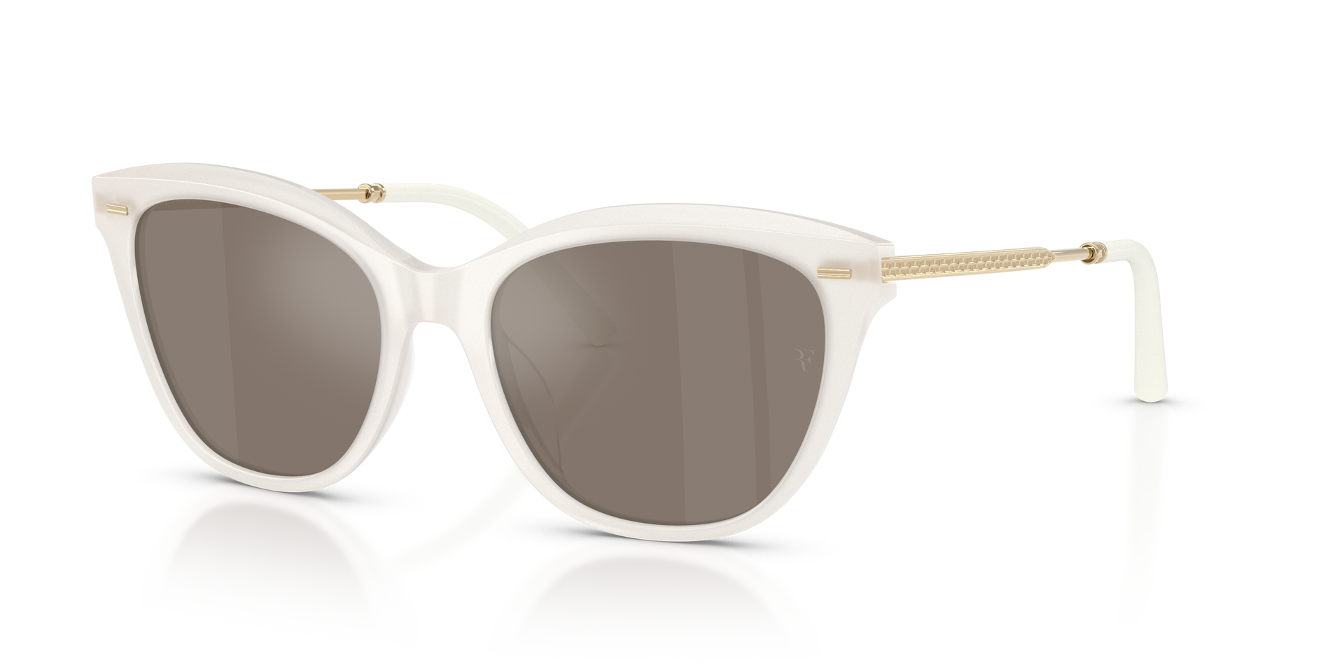 Oliver Peoples Mrs. Federer with Warm White frame and Sierra Flash