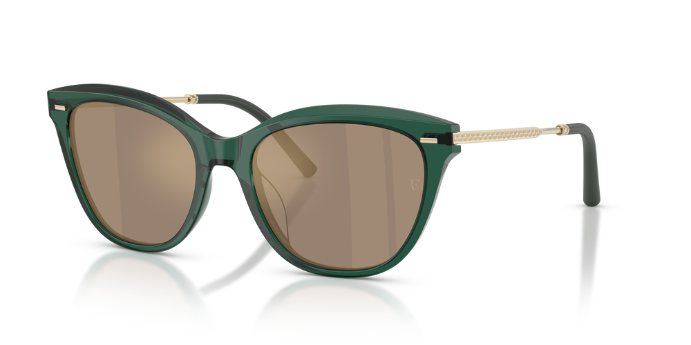 Oliver Peoples Mrs. Federer con montatura Translucent Dark Teal e lenti  Oro - L'immagine 5