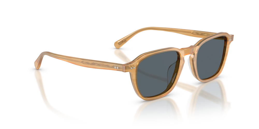 Oliver Peoples Emryn avec une monture Bois d’or semi-mat et des verres Bleu - L'image 3