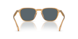 Sie Oliver Peoples Emryn mit Semi-Matte Goldwood Gestell und Blau Gläsern - Das Bild 5