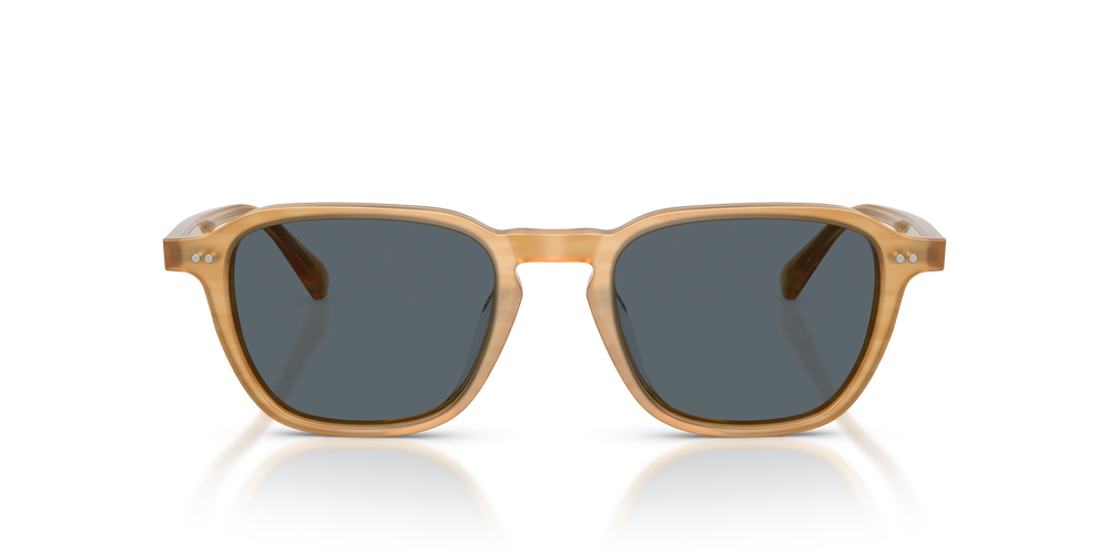 Oliver Peoples Emryn avec une monture Bois d’or semi-mat et des verres Bleu - L'image 2