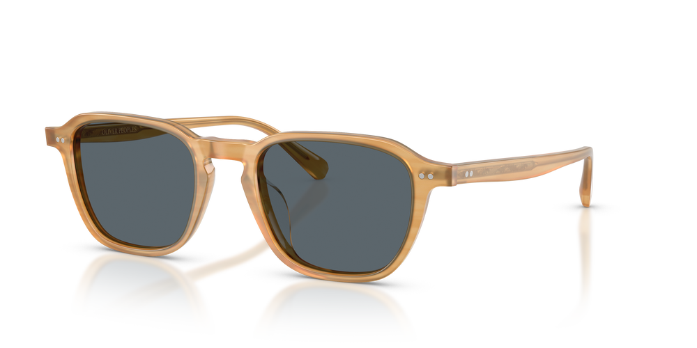 Oliver Peoples Emryn with Semi-Matte Goldwood frame and Blue lenses - Image 3