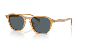 Oliver Peoples Emryn with Semi-Matte Goldwood frame and Blue lenses - image 1
