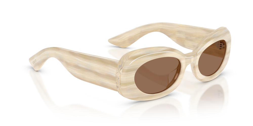 Oliver Peoples 1992C con montatura Beige Seta e lenti  Marrone - L'immagine 3