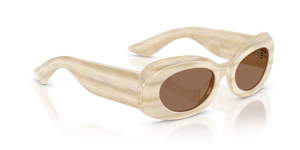 Oliver Peoples 1992C con montatura Beige Seta e lenti  Marrone - L'immagine 3