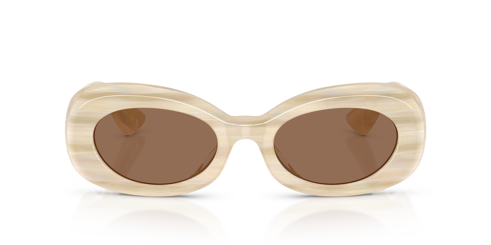 Oliver Peoples 1992C con montatura Beige Seta e lenti  Marrone - L'immagine 2