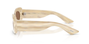 Oliver Peoples 1992C con montatura Beige Seta e lenti  Marrone - L'immagine 4