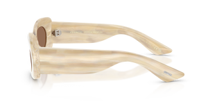 Oliver Peoples 1992C avec une monture Satiné beige et des verres Brun - image 4