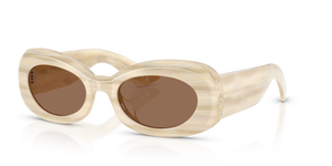 Oliver Peoples 1992C con montatura Beige Seta e lenti  Marrone - L'immagine 1