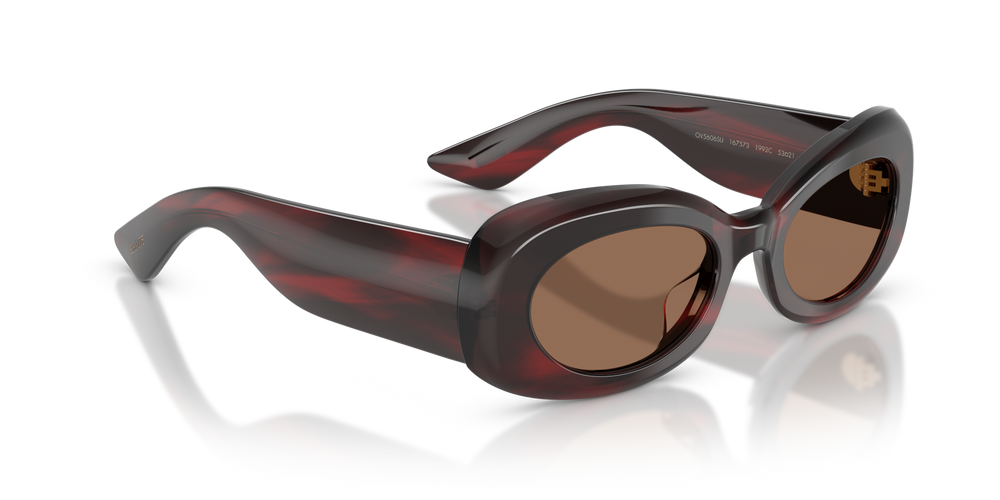Oliver Peoples 1992C con montura Corteza rojo burdeos y lentes Marrón - imagen 3
