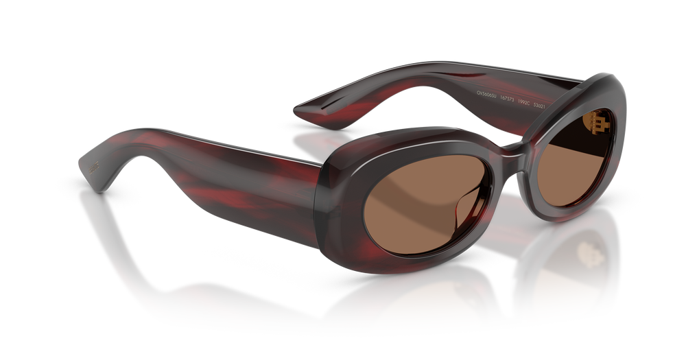 Sie Oliver Peoples 1992C mit Bordeaux Bark Gestell und Braun Gläsern - Bild 3