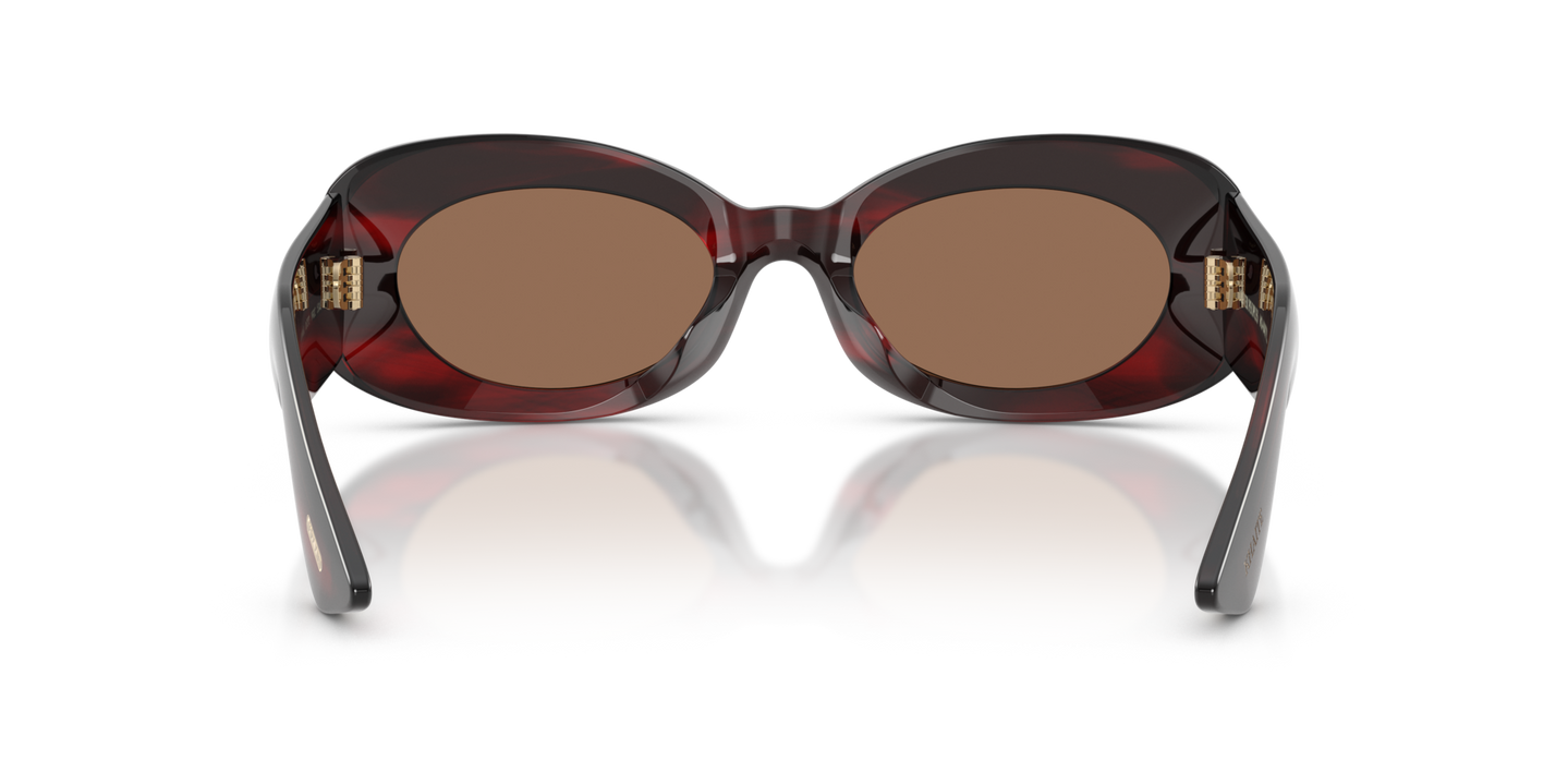 Oliver Peoples 1992C with Bordeaux Bark frame and Brown lenses - Image Nosepads