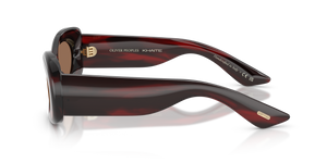 Oliver Peoples 1992C con montura Corteza rojo burdeos y lentes Marrón - imagen 4