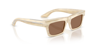 Oliver Peoples 1985C con montatura Beige Seta e lenti  Marrone - L'immagine 3