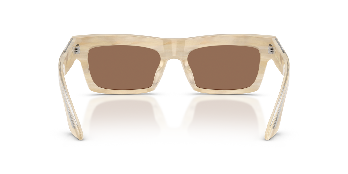 Oliver Peoples 1985C with Beige Silk frame and Brown lenses - Image Nosepads