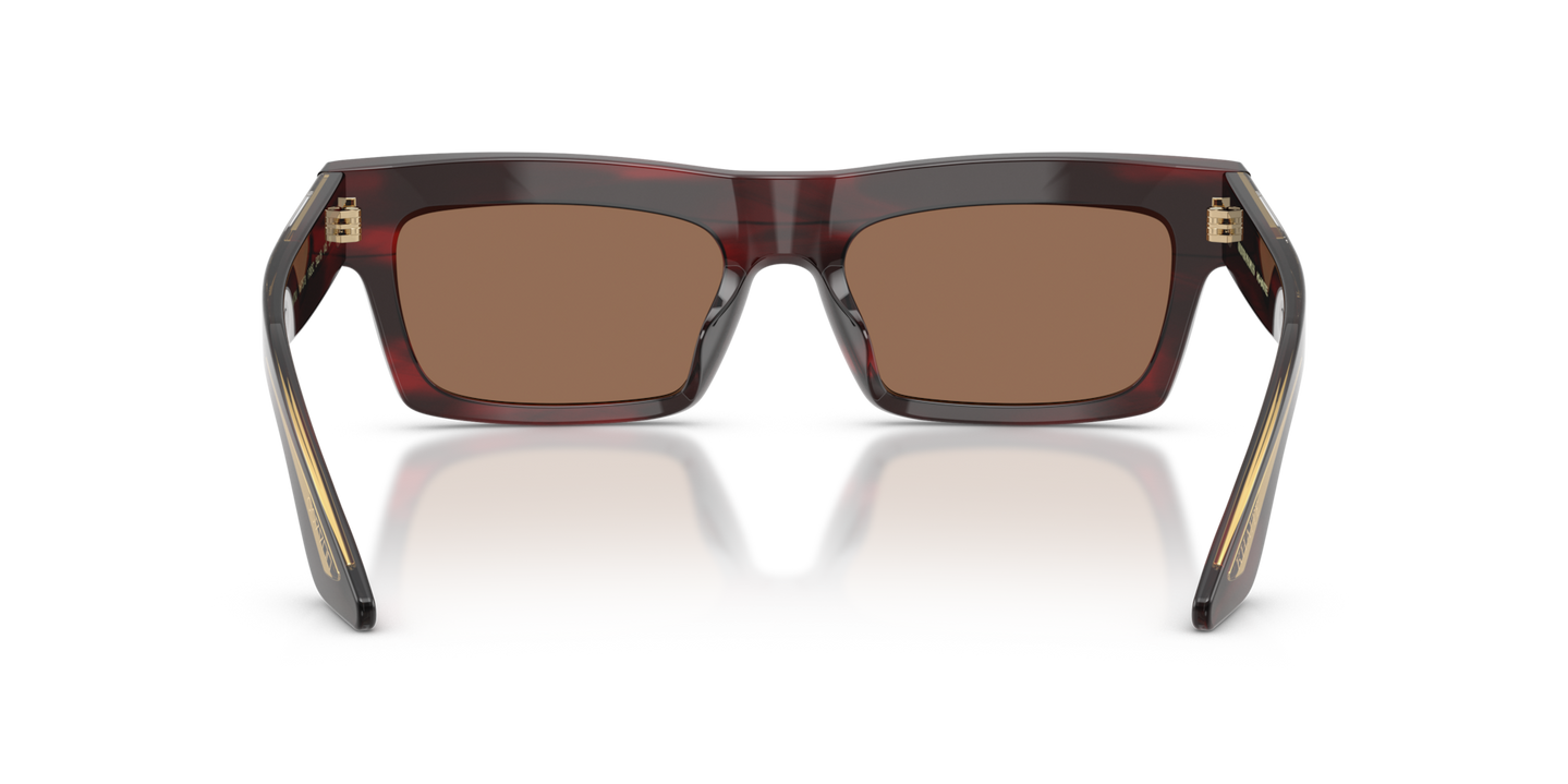 Oliver Peoples 1985C with Bordeaux Bark frame and Brown lenses - Image Nosepads
