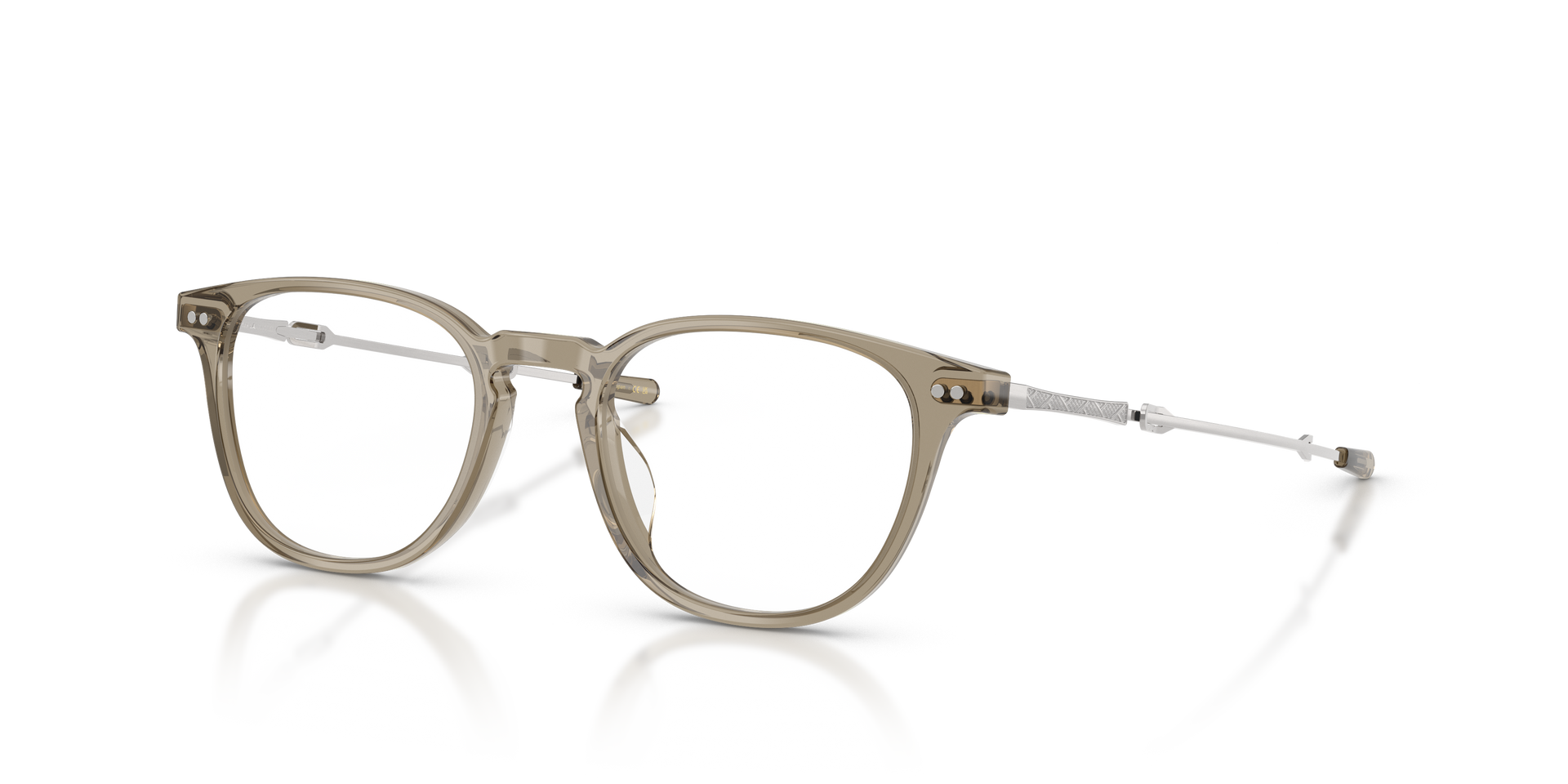 目のアート　シルバーフレーム Oliver Peoples Kelmore の センチャ/ブラッシュドシルバー フレーム