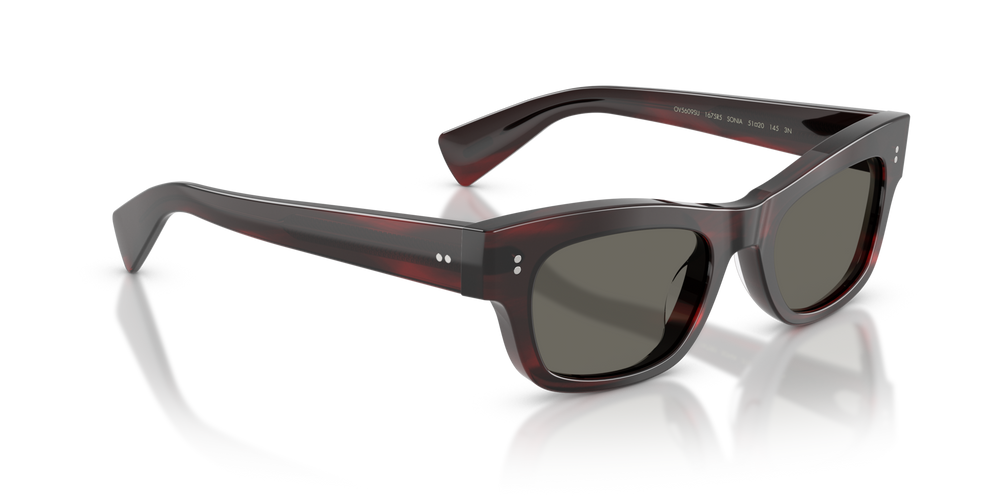 Oliver Peoples Sonia avec une monture Écorce Bordeaux et des verres Gris - image 3