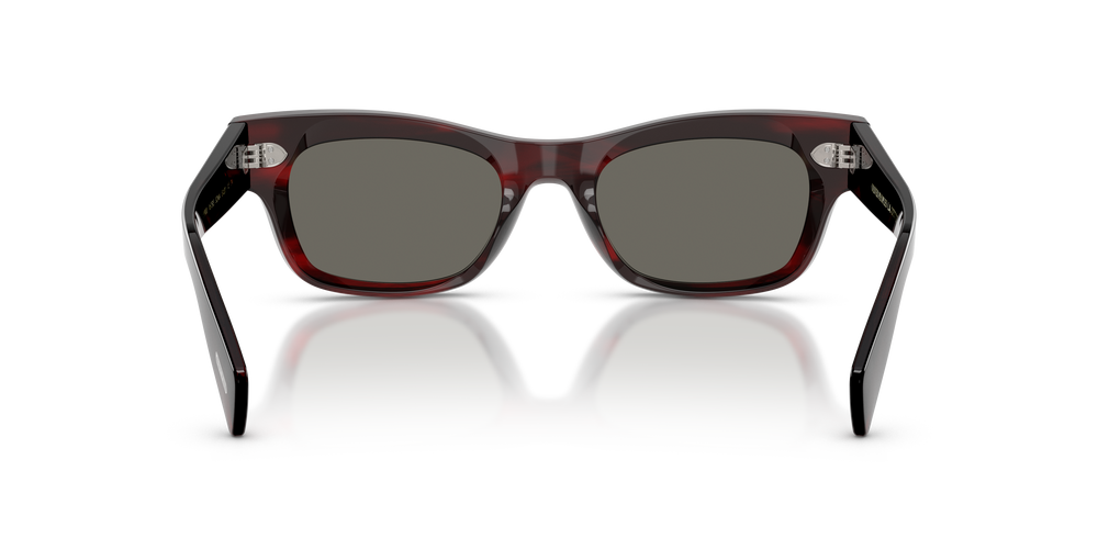 Oliver Peoples Sonia con montura Corteza rojo burdeos y lentes Gris - El 5