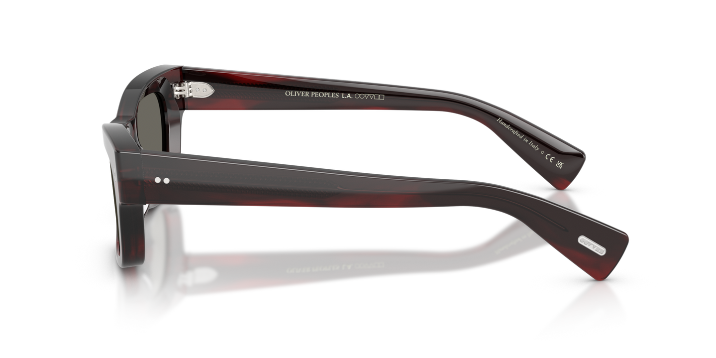 Oliver Peoples Sonia avec une monture Écorce Bordeaux et des verres Gris - Image Points