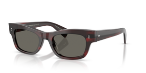 Oliver Peoples Sonia avec une monture Écorce Bordeaux et des verres Gris - image 1