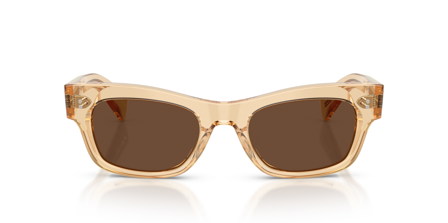 Oliver Peoples Sonia with Champagne frame and Brown lenses - Image Lenses