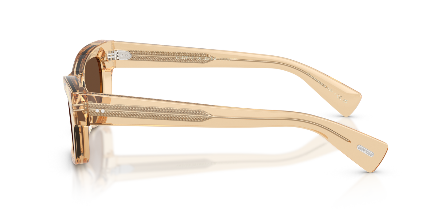 Oliver Peoples Sonia with Champagne frame and Brown lenses - Image Genuine Pins