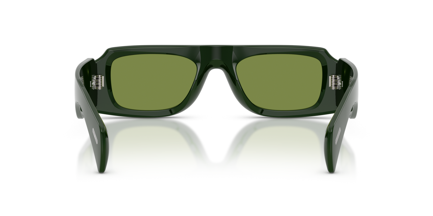 Oliver Peoples Edition 4 with Dark Green frame and Green lenses - Image Nosepads