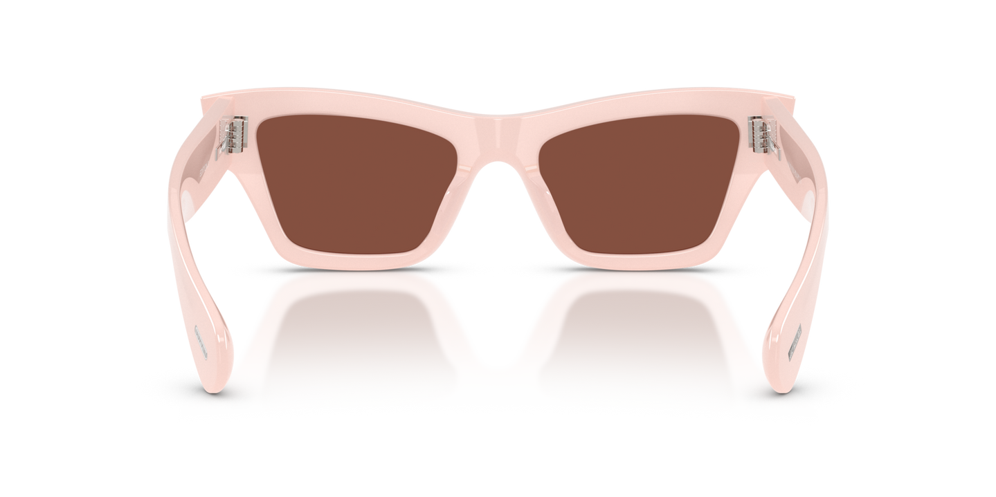 Oliver Peoples Edition 3 with Soft Pink frame and Red lenses - Image Nosepads