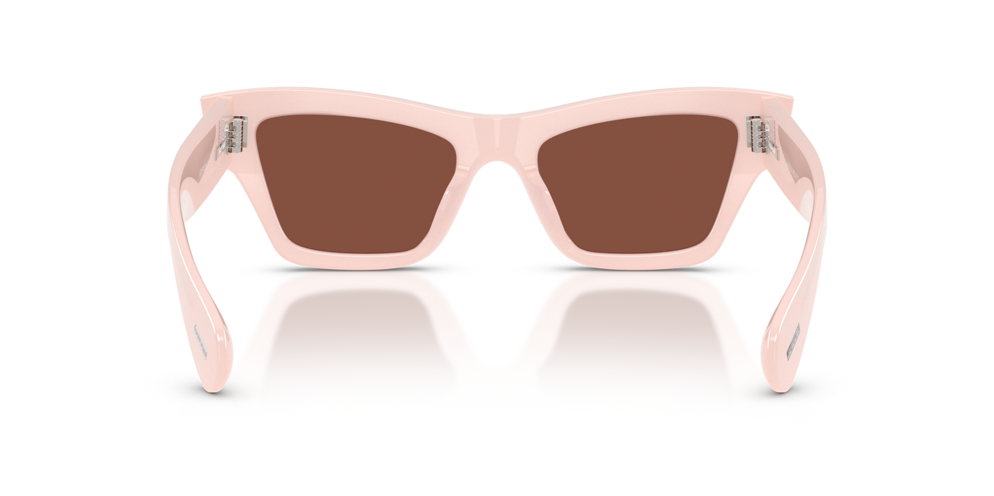 Oliver Peoples Edition 3 with Soft Pink frame and Red lenses - Image Nosepads
