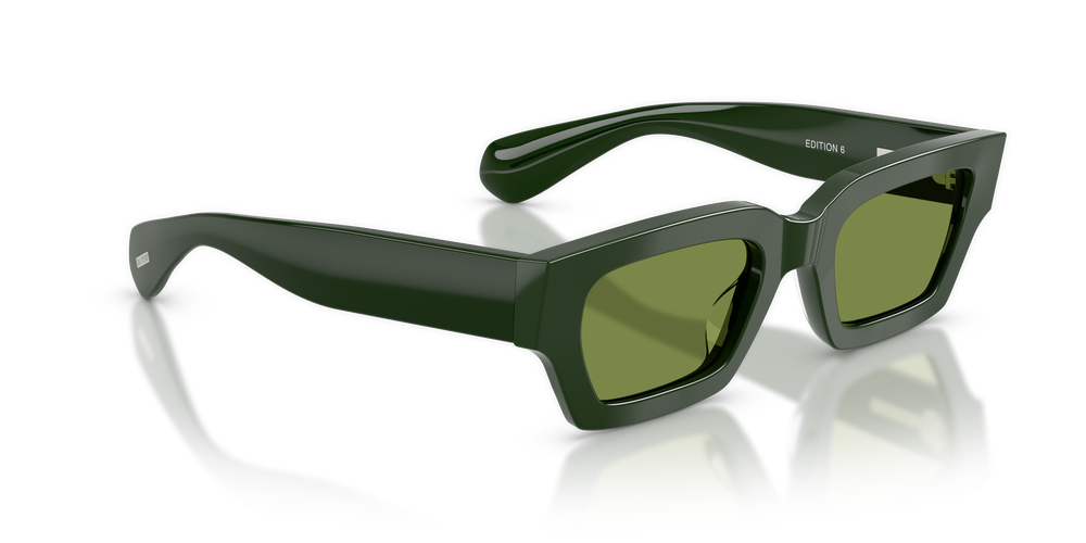 Oliver Peoples Edition 6 with Dark Green frame and Green C lenses