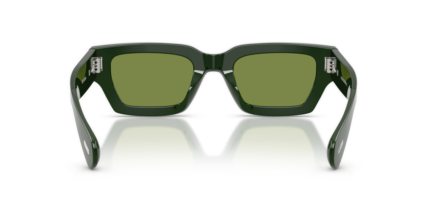 Oliver Peoples Edition 6 with Dark Green frame and Green lenses - Image Nosepads