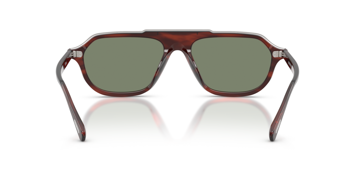 Oliver Peoples Estin with Morado Tortoise frame and Grey lenses - Image Nosepads