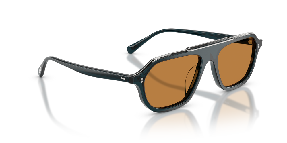 Oliver Peoples Estin with ミッドナイトティール frame and ブラウン lenses - 画像3