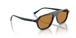 Oliver Peoples Estin with ミッドナイトティール frame and ブラウン lenses - 画像3