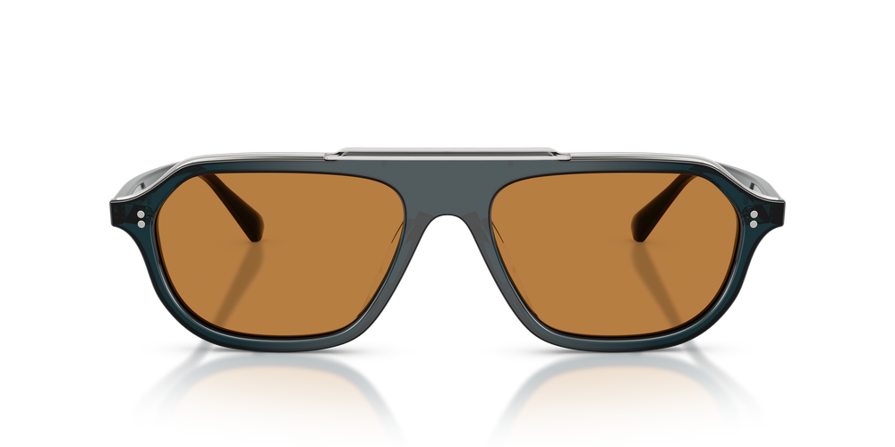 Oliver Peoples Estin with ミッドナイトティール frame and ブラウン lenses - 画像2