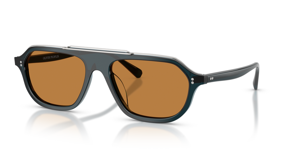 Sie Oliver Peoples Estin mit Midnight Teal Gestell und Braun Gläsern - bild 1