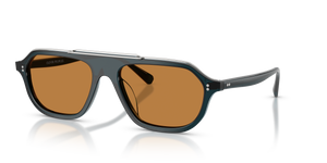 Oliver Peoples Estin with ミッドナイトティール frame and ブラウン lenses - 画像1
