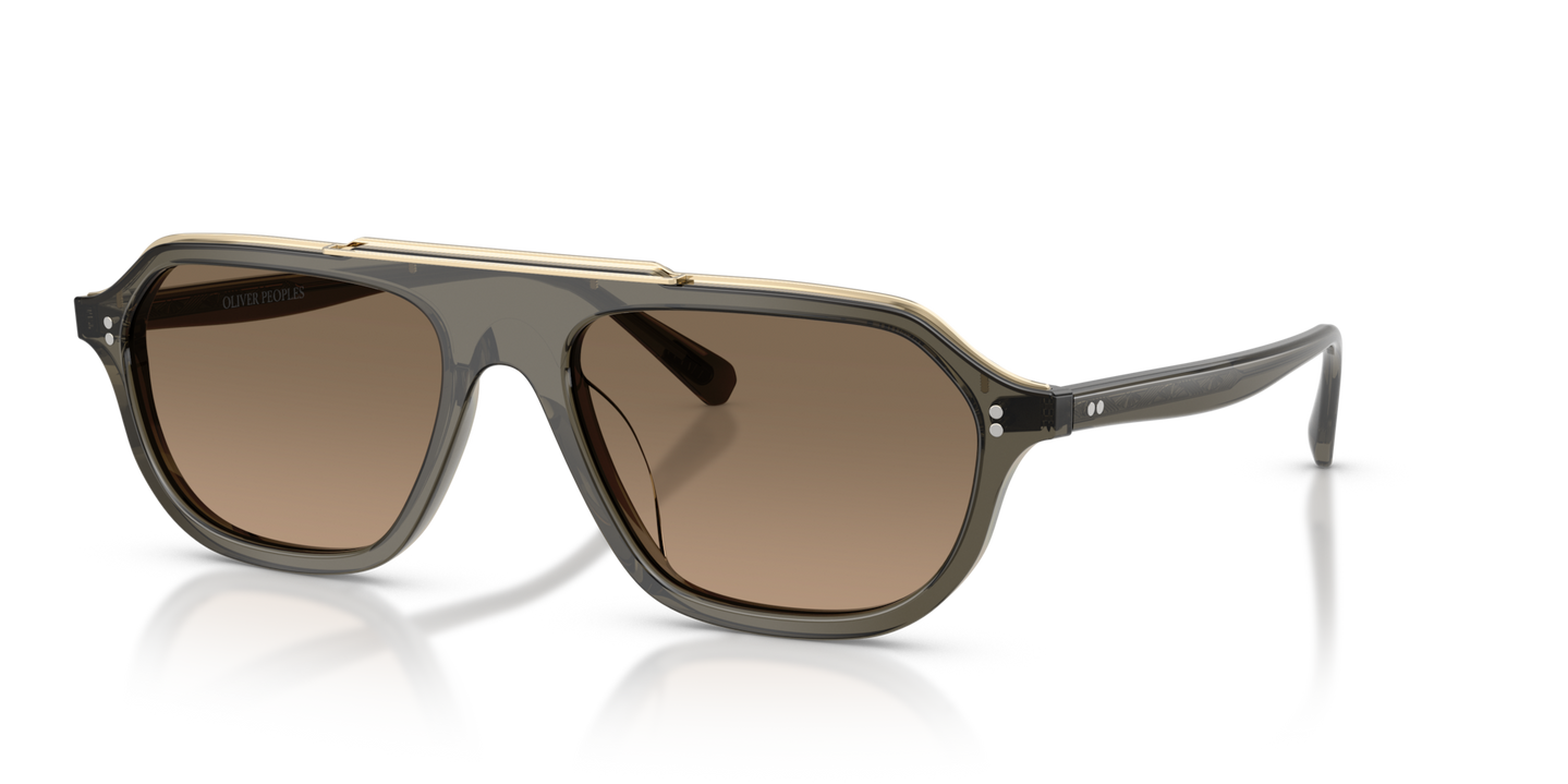 Oliver Peoples Estin with Inkwell frame and Brown lenses - Image Top Bar Details