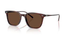 Oliver Peoples Laedin avec une monture Écaille de tortue violet et des verres Brun - L'image 1